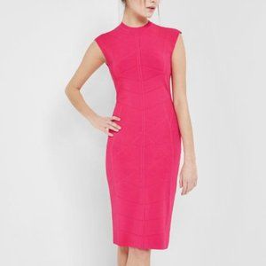 Ted Baker Bodycon Knitted Dress in Fuchsia NWT